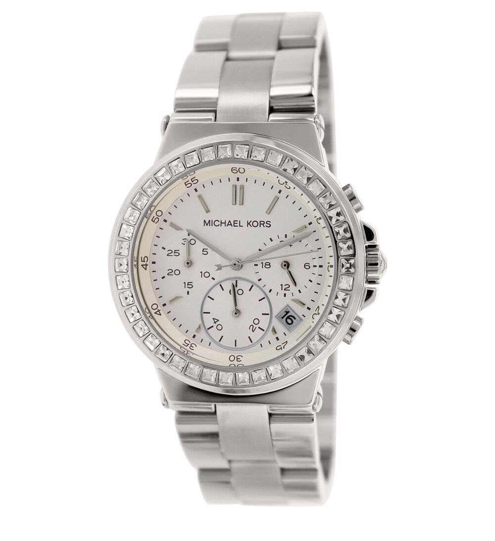 Michael Kors Women's MK5585 Chronograph Crystal Stainless Steel Watch.
